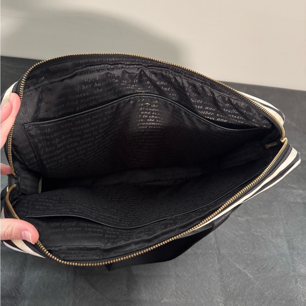 Kate Spade Classic Nylon Stripe Laptop Commuter Bag - Picture 3 of 12